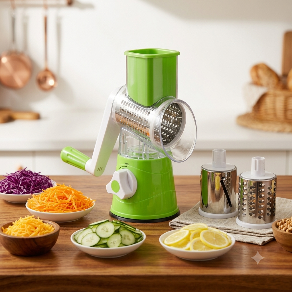 Molino Rallador y Cortador de Verduras 3 en 1 Pro
